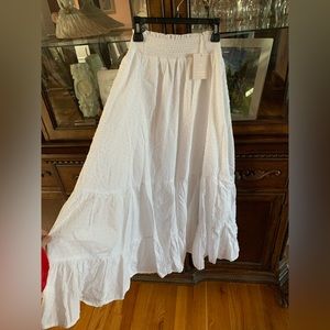 White maxi skirt